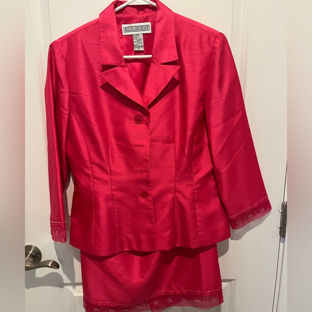 Faux silk suit Jessica Howard size 8